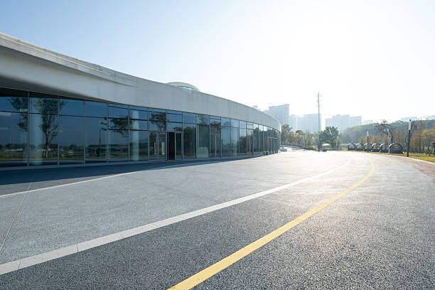istock The asphalt road in front of modern buildings 2253766201