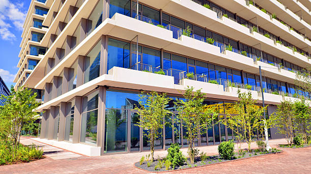 istock Office with green environment. Corporate building reduce CO2. 2253768510