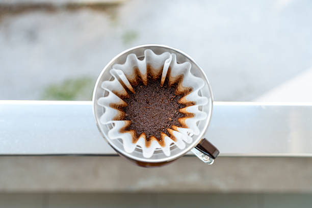 Brewing morning coffee on the balcony.
