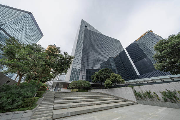 istock Tall buildings in Central, Hong Kong on cloudy days 2253778376