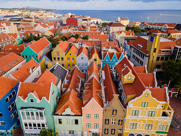 istock Colorful rooftops and vibrant architecture in Willemstad, Curacao under a bright sky 2253782857