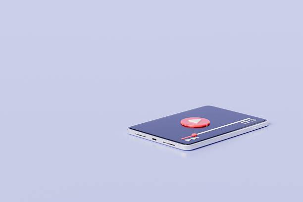 istock 3d Realistic Tablet Playing videos website player browser icon isolated background. Minimal red videos player icon. Playing video player entertainment concept, streaming videos concept. 3d render. 2253785000