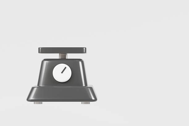3d Kitchen scale machine device icon. Buy, Sell and Load products measure concept. Minimal Electronic Kitchen scale machine for weight measurement icon isolated on transparent background. 3d render.