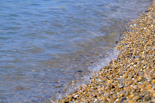 Pebble beach with clear water