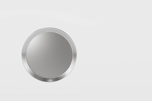 3d Round Silver plate with smooth texture icon. Luxurious dining and elegant presentations concept. Minimal Round silver plate a sleek reflective surface Isolated on transparent background. 3d render.