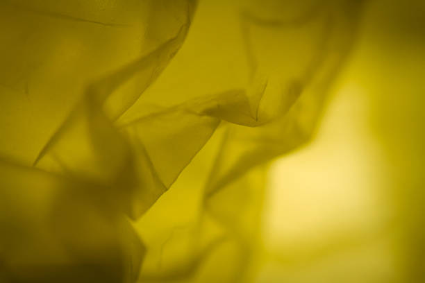 istock Extreme close up of yellow empty plastic bag background. 2253805665