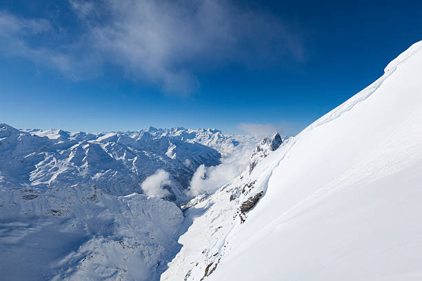 High Alpine Winter Landscape Above the Cloud Layer