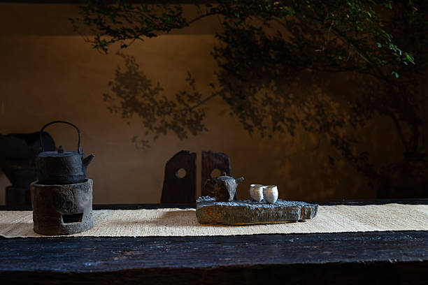 Tea set ready for traditional Chinese tea ceremony.