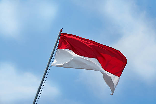 istock Indonesian flag is flutters naturally 2253809384