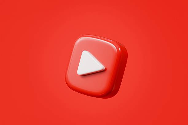 3d Play button icon. Video player or media player interface in perspective view, social media concept. holiday resting concept. Minimal Cartoon Modern Player video buttons icon sign symbol. 3d render.