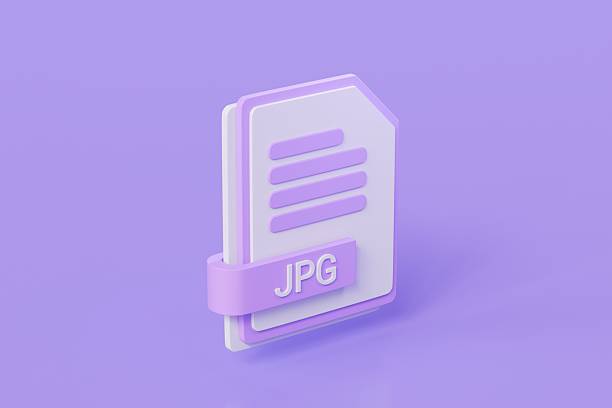 3d file folder document JPG icon. minimal word JPG sheet presentation document icon. document form. business work company icon concept. archive presentation file type concept. JPG format. 3d render.