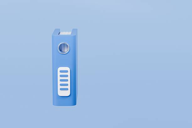 2025 Archive Concept with Documents and Files on White Background. New Year Concept. 3D Render