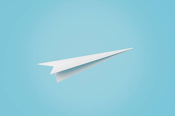 istock 3d Paperplane Icon isolated on blue background, suitable for website, mobile app, print, presentation, infographic, and other projects. Minimal Cartoon White Paper plane for education. 3d render. 2253814694