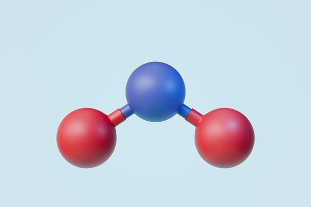 istock 3d Water molecules H2O icon. Integrated particles hydrogen and oxygen natural inorganic compound. Minimal Cartoon H2O Water Chemical Formula molecules scientific isolated on blue background. 3d render 2253815123