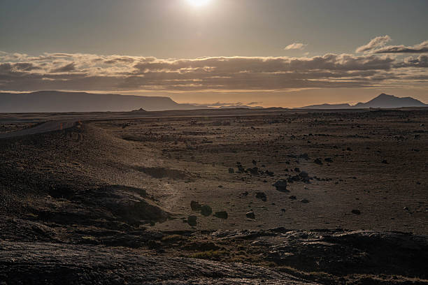 istock Mountains against the backdrop of a lava field 2253818528