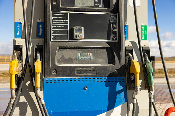 Fuel pump at gas station