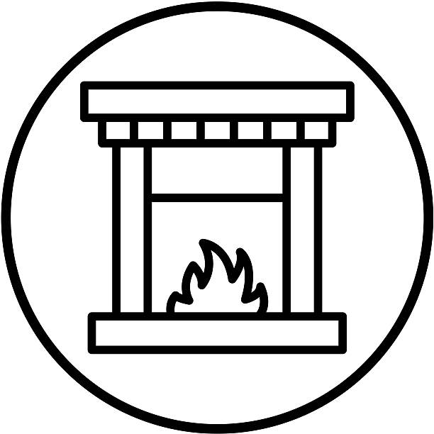 Vector Design Fireplace Icon Style