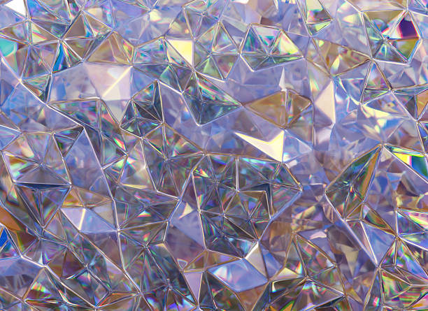 istock Luxury Abstract Colorful Holographic Crystal Texture Reflection Close Up Background 3D rendering 2253828984