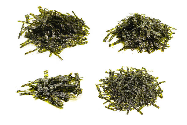 Tasty nori seaweed isolated on a white background.