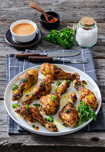 istock roasted chicken drumsticks on a white plate 2253838883