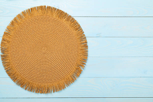 istock Kitchen napkin on wooden background, top view 2253839878