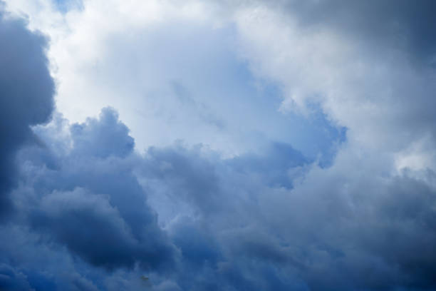 Looking up at dark moody clouds