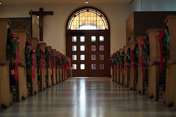 Eingang Kirche Weihnachten