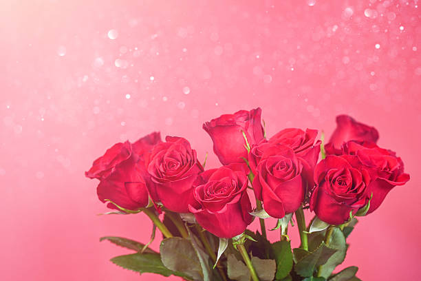 Beautiful bouquet of red roses