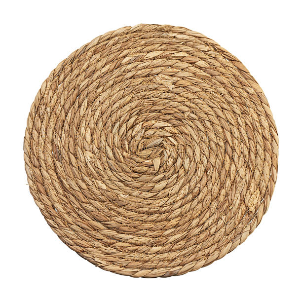 istock Wicker stand for food and interior on white isolated background 2253850276