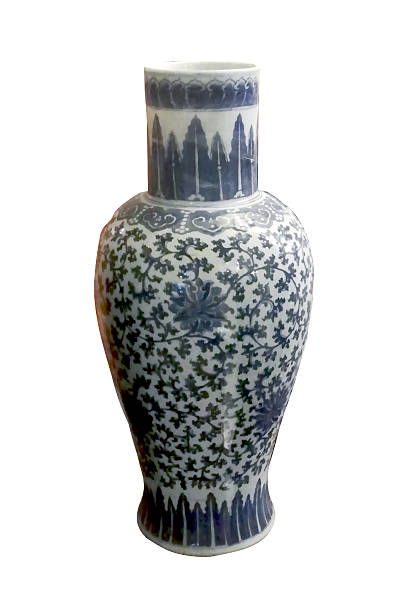 istock Porcelain large blue Chinese retro vase isolated 2253855884