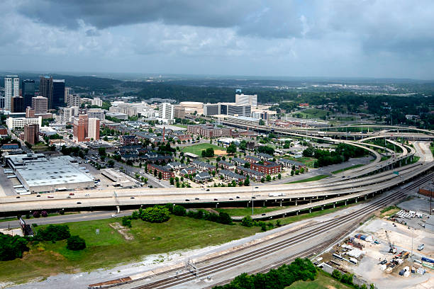istock Red Mountain Expressway aerial shot 2253856049