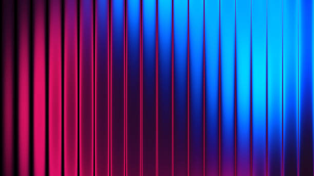 istock Vertical waves of futuristic fractal glass with soft blurred gradient. Waves ribbed translucent surface with soft blurred gradient evokes futuristic light, digital depth and elegant optical distortion 2253867938