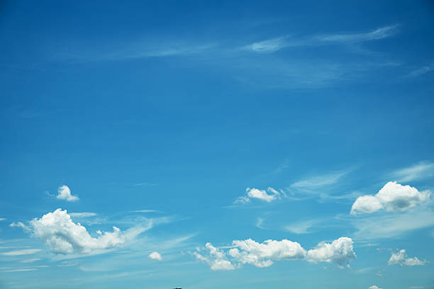 Copy space summer blue sky and white clouds abstract background