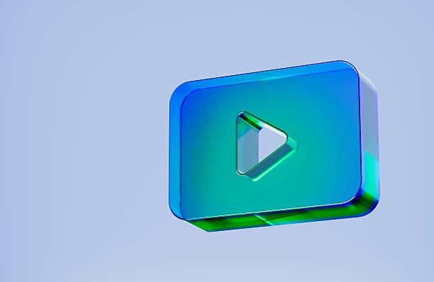istock A 3D play-button icon, media streaming symbol. Colorful gradient glass like icon, trending glass holographic icon, for graphic design, UI UX interfaces, 3d render illustration. 2253870710