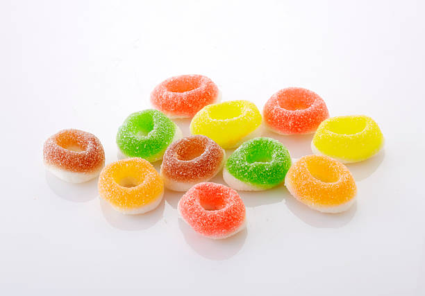 istock Tasty Snacks, Marshmallows on white background 2253873004