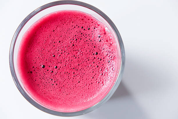 Healthy beetroot juice served in a glass