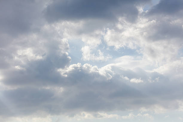 istock A cloudy sky with a sun shining through the clouds 2253885722