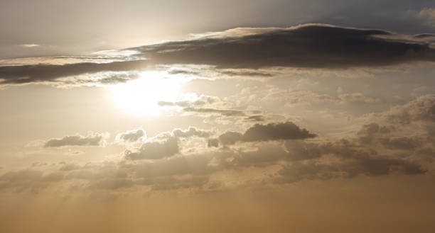 istock The sky is cloudy and the sun is shining through the clouds 2253885729