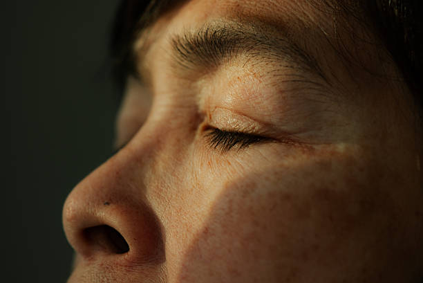 istock Peaceful moment with closed eyes 2253885896