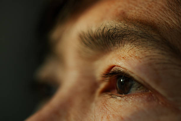 Close-up of the eye of a mature woman.