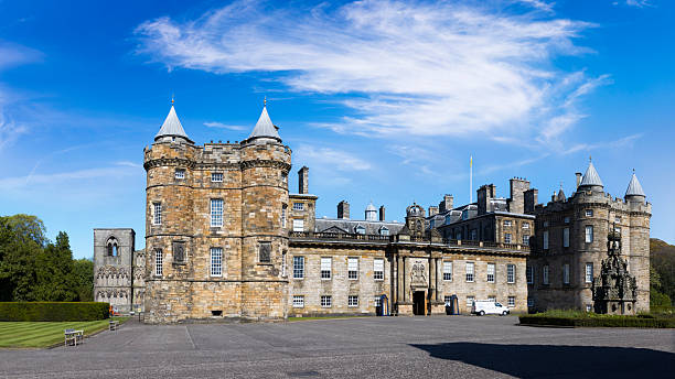 Holyrood Palace in Edinburgh, Scotland. Officially known as The Palace of Holyroodhouse, it has been the official residence of the Scottish kings and queens since the 15th Century
