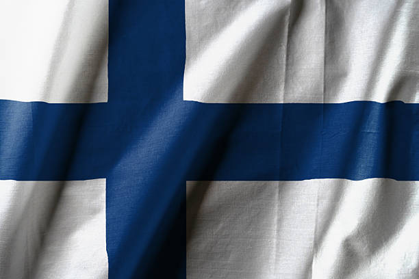 Finland national flag. High quality photo