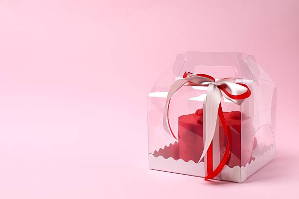 Earrings on gift box.Valentine's day concept