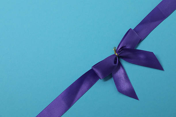 Blue bow isolated on white