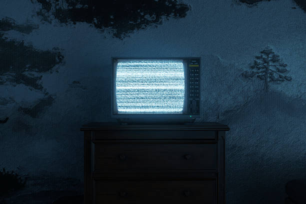 istock 3d rendering of an old television with static noise screen in fr 2253901247