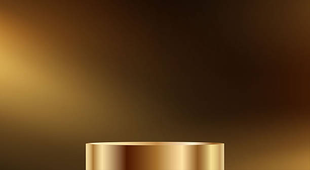istock Black and Gold background vector 3d with gold podium space for selling products. Vector illustration. 2253903081