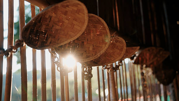istock Corn and threshing baskets are hung from the beam 2253904444