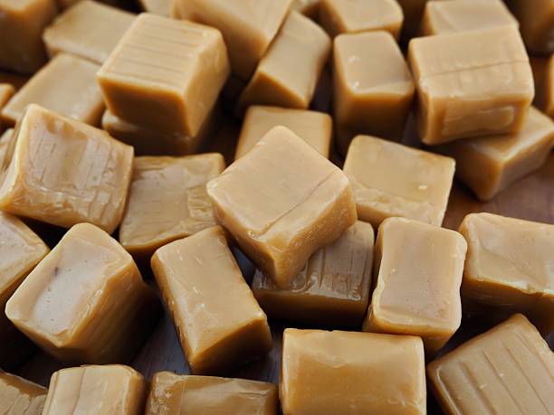 istock Square shaped sweet caramel, snack 2253908023