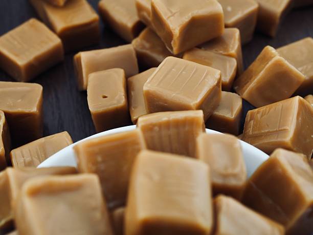 istock Square shaped sweet caramel, snack 2253908044