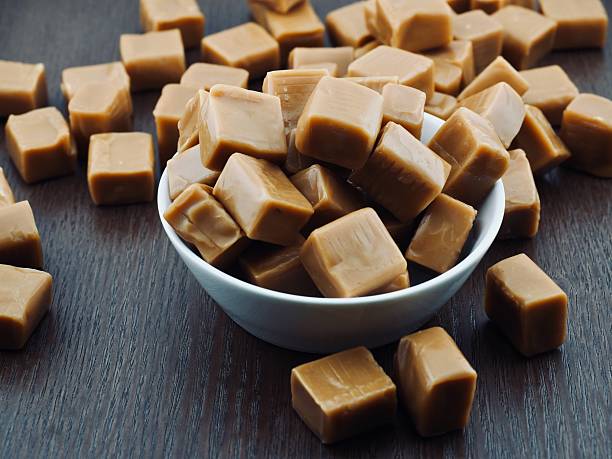 istock Square shaped sweet caramel, snack 2253908047